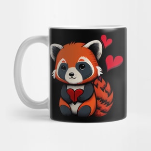 Valentine Red Panda Mug